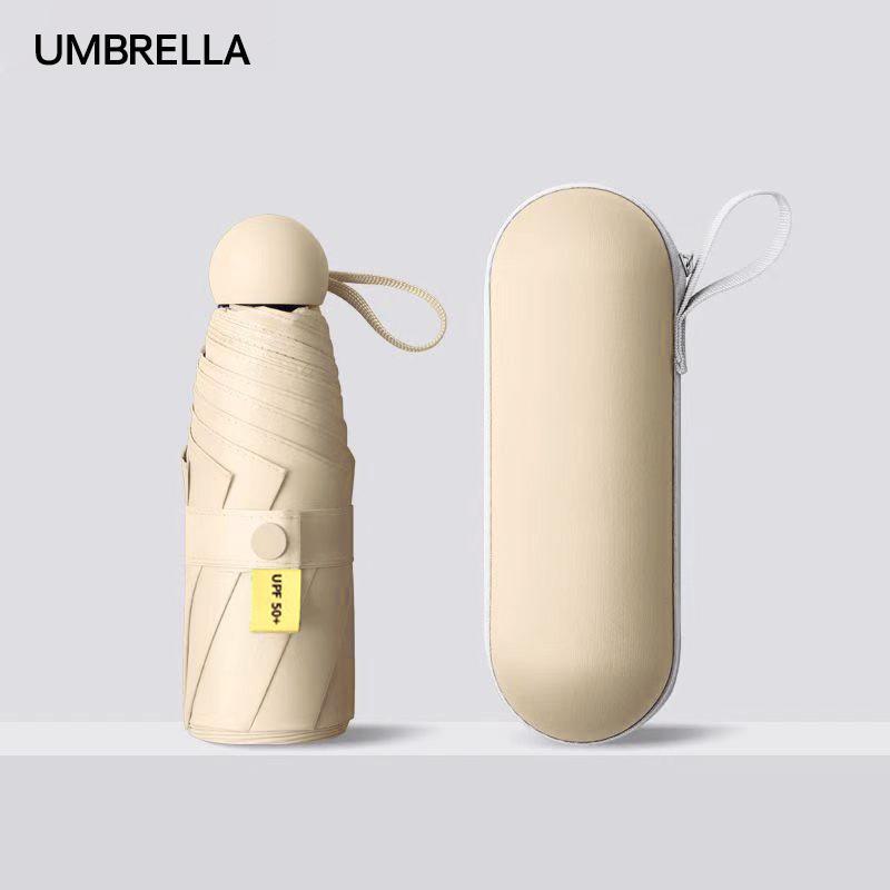 5-Fold Ultra-Light Black Glue UV Protection Customizable Parasol Umbrella