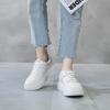 2023 Damen Weiße Rindsleder-Sneaker: Dicke Sohle, modisch, bequeme Schnürung für vielseitige Freizeit-, Sport- und Skate-Aktivitäten.