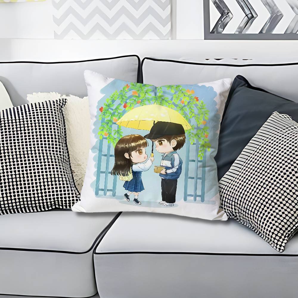 LLovely RRunner TV Anime Celebrity Merchandise AllMatch Printed Pillow Case Sofa Car Office Room Decoration Protector