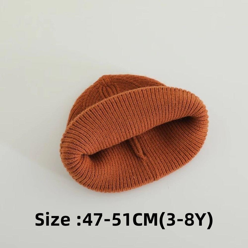 Fashion Cartoon Puppy Baby Winter Hat Knitted Embroidered Infant Toddler Beanie Solid Color Thickened Baby Cap Boys Girls