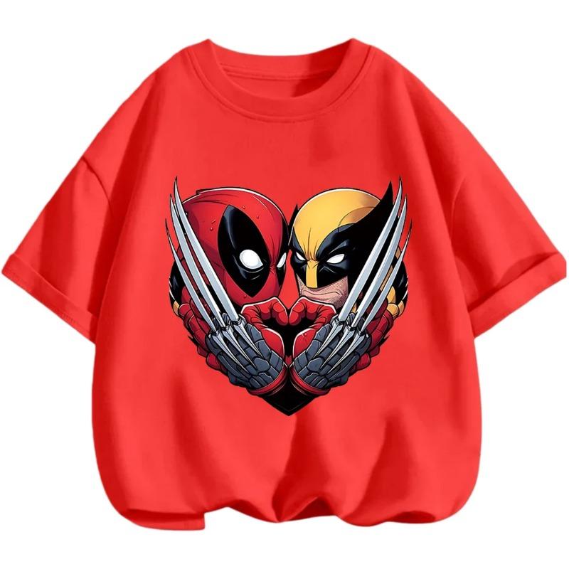 

Deadpool 2026 Crew Neck Tshirt 3-14Y Kids Boys Girls Summer Cute Kawaii 110