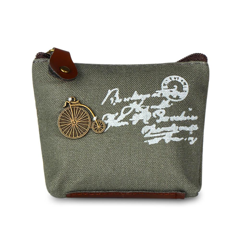 Retro Münzbörse Clutch Bag Große Kapazität Canvas Geldbörse Mini Münztasche Reißverschluss Schlüsseltasche Klassische Schlüsseltasche