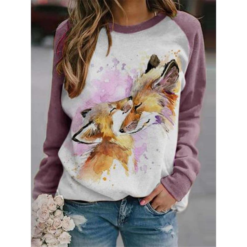 Рукава реглан Забавный тотемный рисунок Печать Универсальная цифровая женская футболка — фото 14