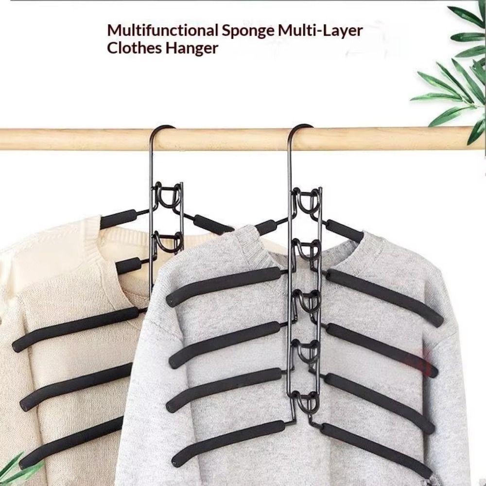Detachable Multifunctional Clothes Rack 5 in 1 Closet Organizer Multi Layer Hanger  Hanging Storage