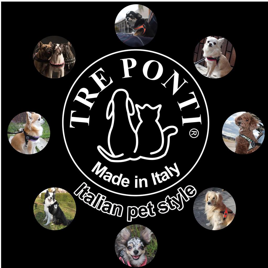 Tre Ponti Fibbia adjustable type SOFT MESH Fibbia Soft Mesh Adjustable Cushioned Breathable Harness for Dogs (LTP123) (Size 2.5, Black)