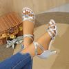Fashion Summer Cross Strap  Sandals New Fashion Sexy Stiletto Sandals for Women Large Size