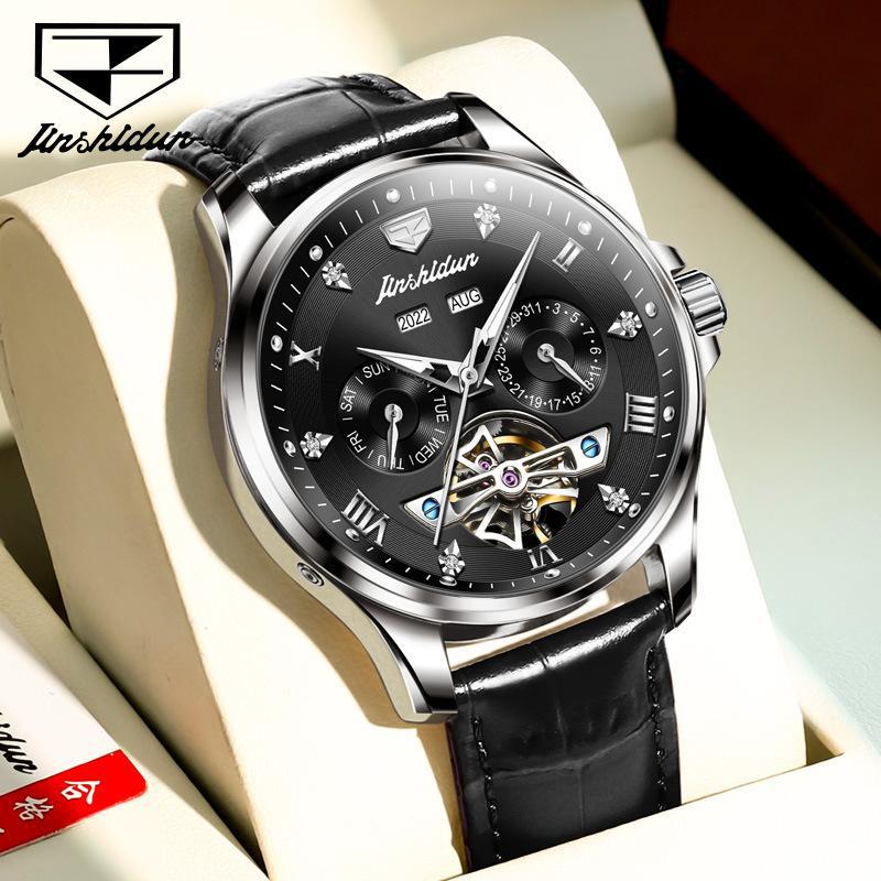 JINSHIDUN New Business and Leisure Men's Watch Tusso Multi -function Fully Automatic Mechanical Complex High -end Watch High -end Watch