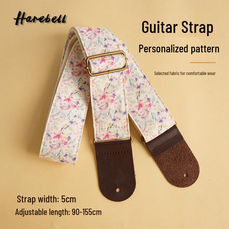 

Mori-kei Floral Guitar Strap - Comfortable Decompression Design (PO-021) 90-155 cm