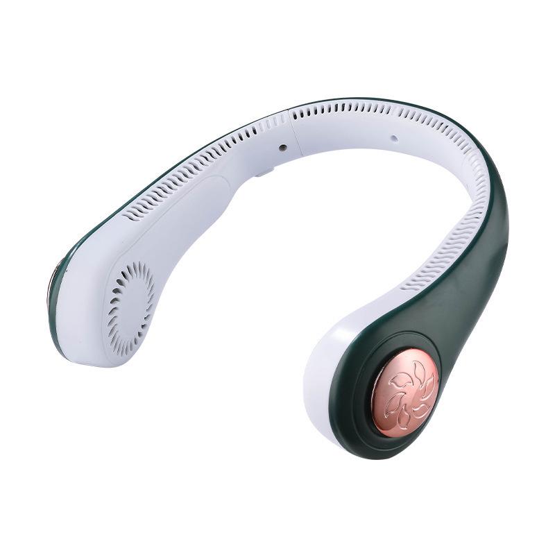 Складаний тихий шийний вентилятор: Безлопатевий, Живлення від USB, для активного відпочинку на природі