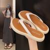 Fashion Thong Platform Flip Flops for Women Summer 2025 Clip Toe Soft Sole Cloud Slippers Woman Thick Bottom Non Slip Beach Sandals