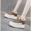Genuine Leather Flats Casual Sneakers Women 2024 New Chunky Platform Sports Shoes Ladies High Heels Designer Tennis Thick Bottom