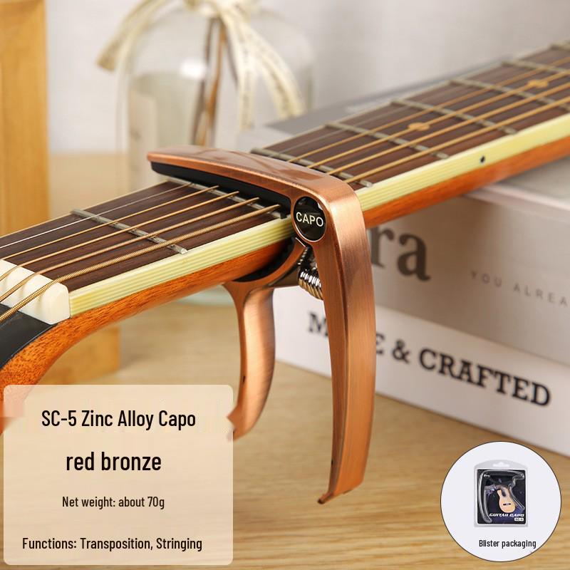 Zinc Alloy Dual-Use Capo for Acoustic & Electric Guitars