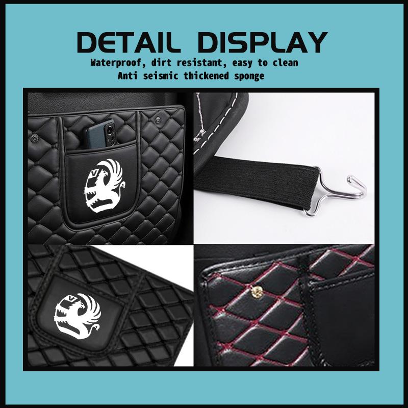 Car Seat Back Protection Anti-Kick Pad Rear Seat Storage Bag Auto Accessories For Vauxhall VXR8 Insignia Vivaro Zafira Combo