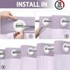 BreezeLoom - Snap-On Shower Curtain with Detachable Liner, 75-Inch x 72-Inch, Soft Lavender