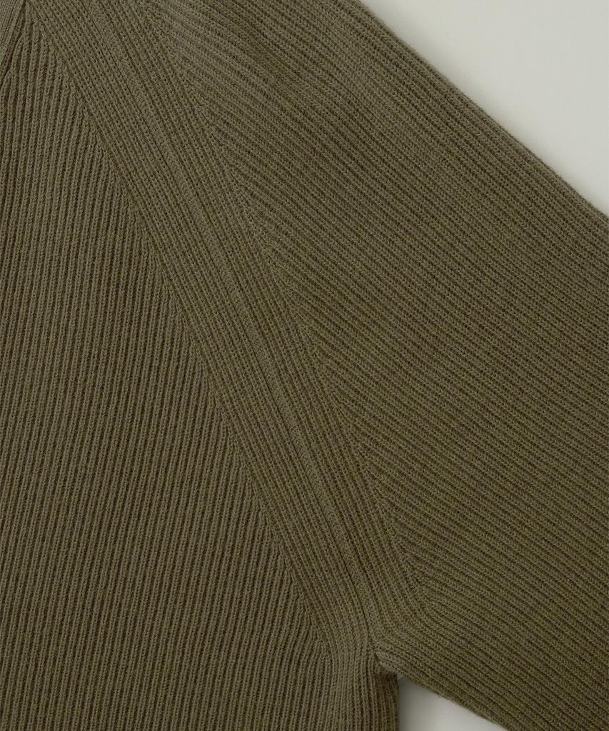 Another Office Doubleface V-Neck Cardigan (Moss Khaki)