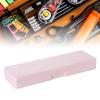 Plastic Pencil Case Snap Closure Lightweight Portable Simple Design Pen Box for Students Stationery
