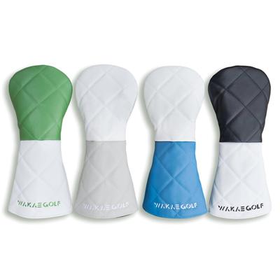 Golf Head Cover Compatible with Driver 440cc 460cc Wood Cover Utility DR FW UT Golf Cover Waterproof Wakae Diamond X White 4 (Black Pieces)