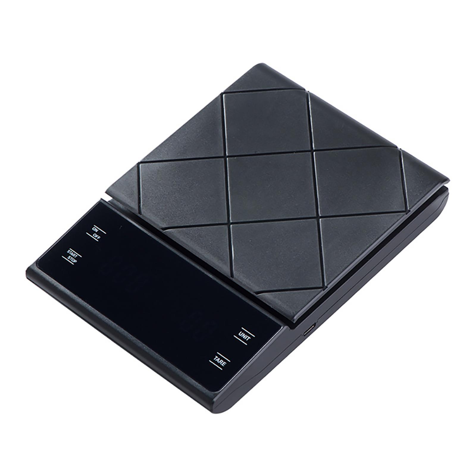 

Electronic Coffee Scales Multi function 3kg/0.1g High Precision Led Display Kitchen Scale For Weighing Food Black battery 3kg