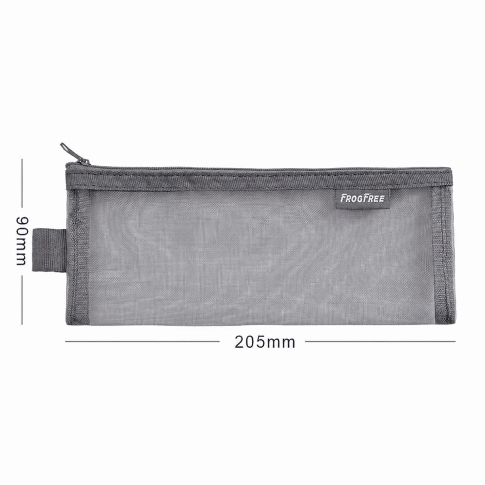 Mesh Material Mesh Pencil Case Transparent Design Large Capacity Pen Bag  For Student
