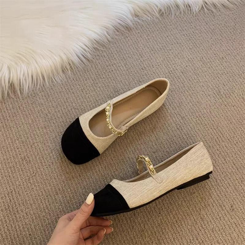 Women s French Mary Jane Flat Shoes 2025 SpringAutumn Collection - Soft Sole Versatile Fairy Style Size 38 2980₽
