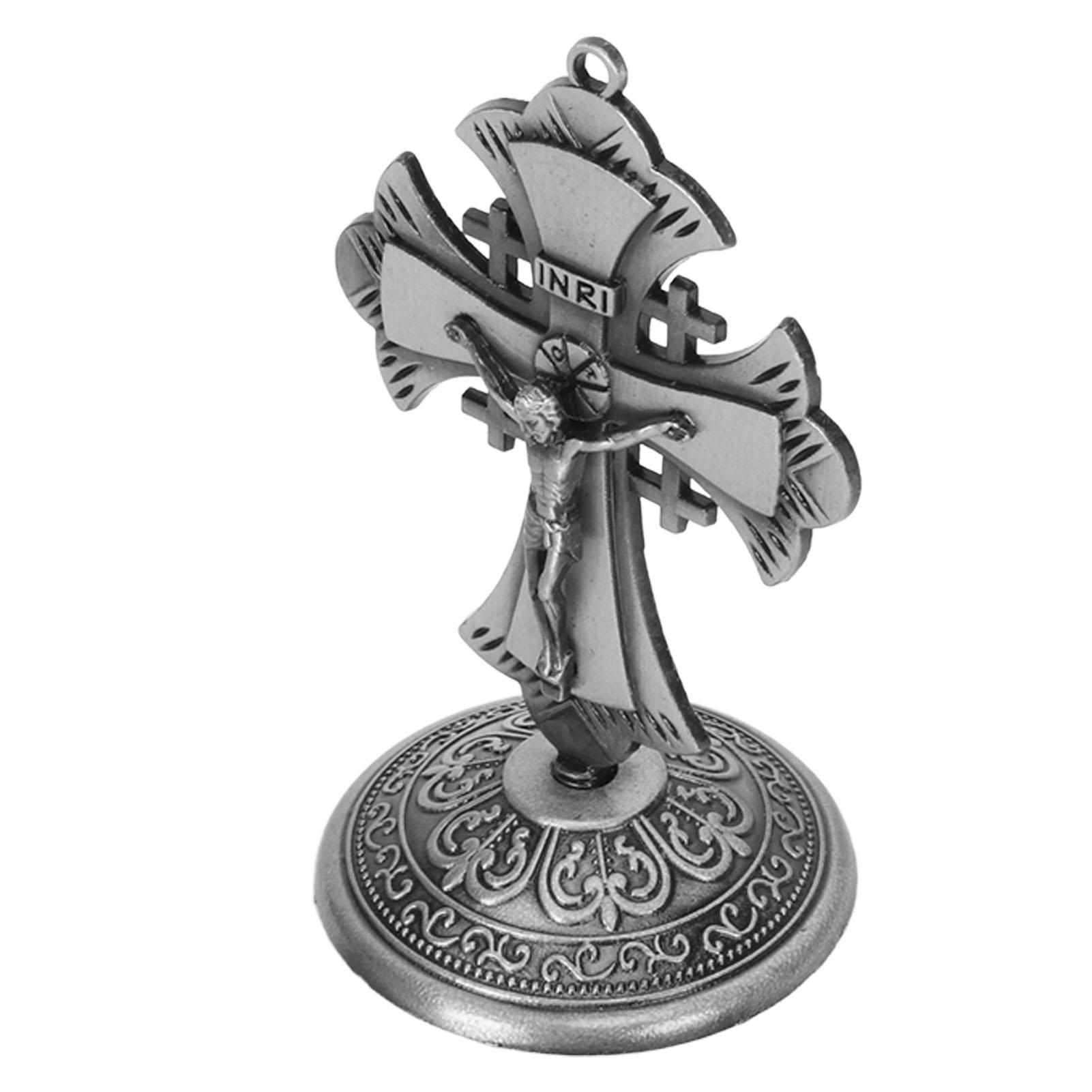 

Статуэтка Иисуса, украшение, сплав, статуя Иисуса Христа с крестом, фигурка, христианские украшения для дома