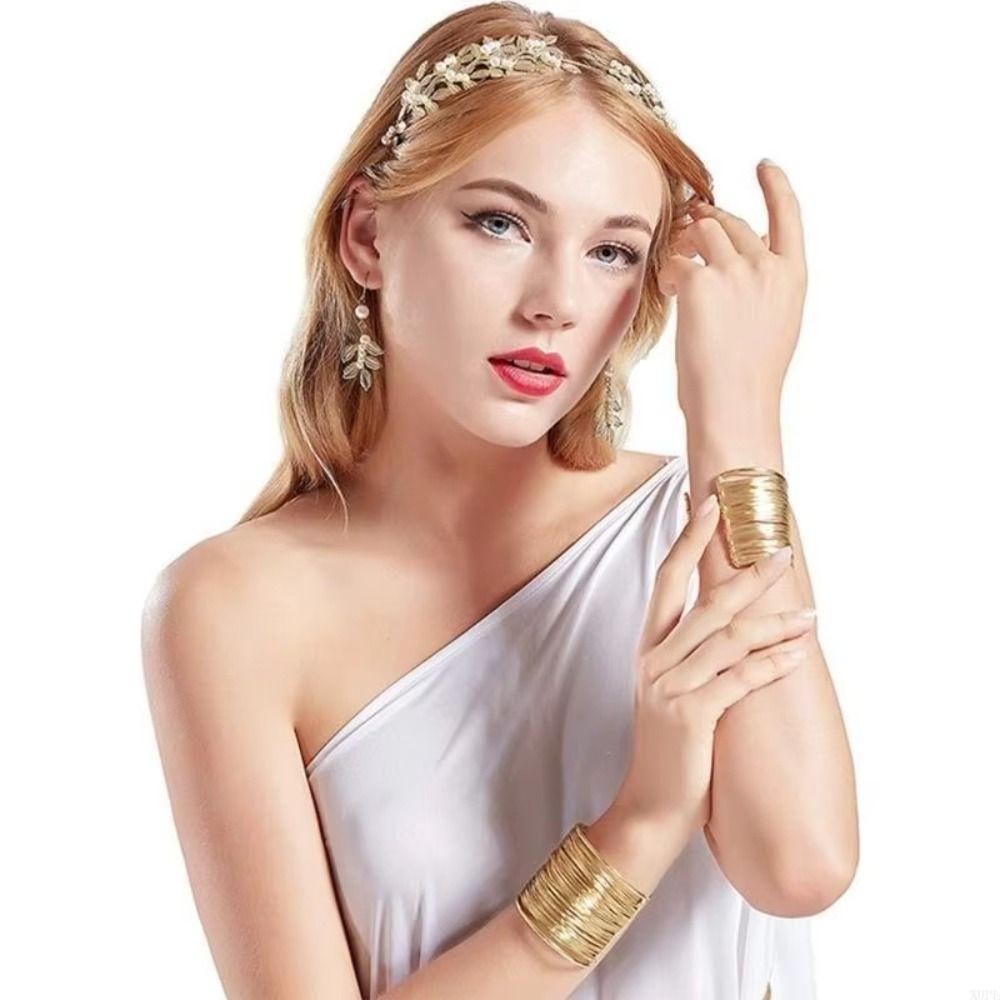 Gold Greek Goddess Hair Jewelry Bridal Earrings Rhinestone Jewelry Set  Hair Accessories