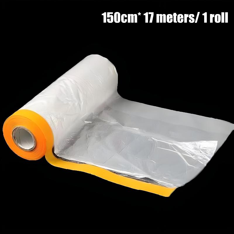 11/17M Disposable Dustproof Film Self-Adhesive Cabinets Furniture Dust Protection Films Plastic Home Wall Painting Dust Covers