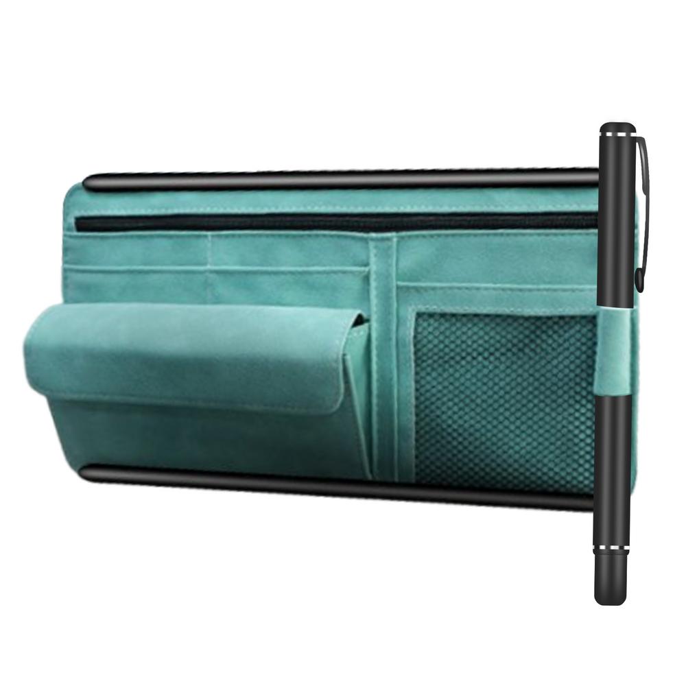 

Органайзер для козырька Карманный органайзер для аксессуаров салона автомобиля Многокарманный держатель для карточек для автомобилей, грузовиков, внедорожников Сумка-держатель для хранения козырек автомобиля синий