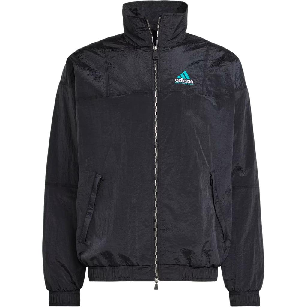 Adidas Originals Equipment Logo Embroidered Design Stand Collar Long Sleeve Jacket Men Jacket Black JM6687