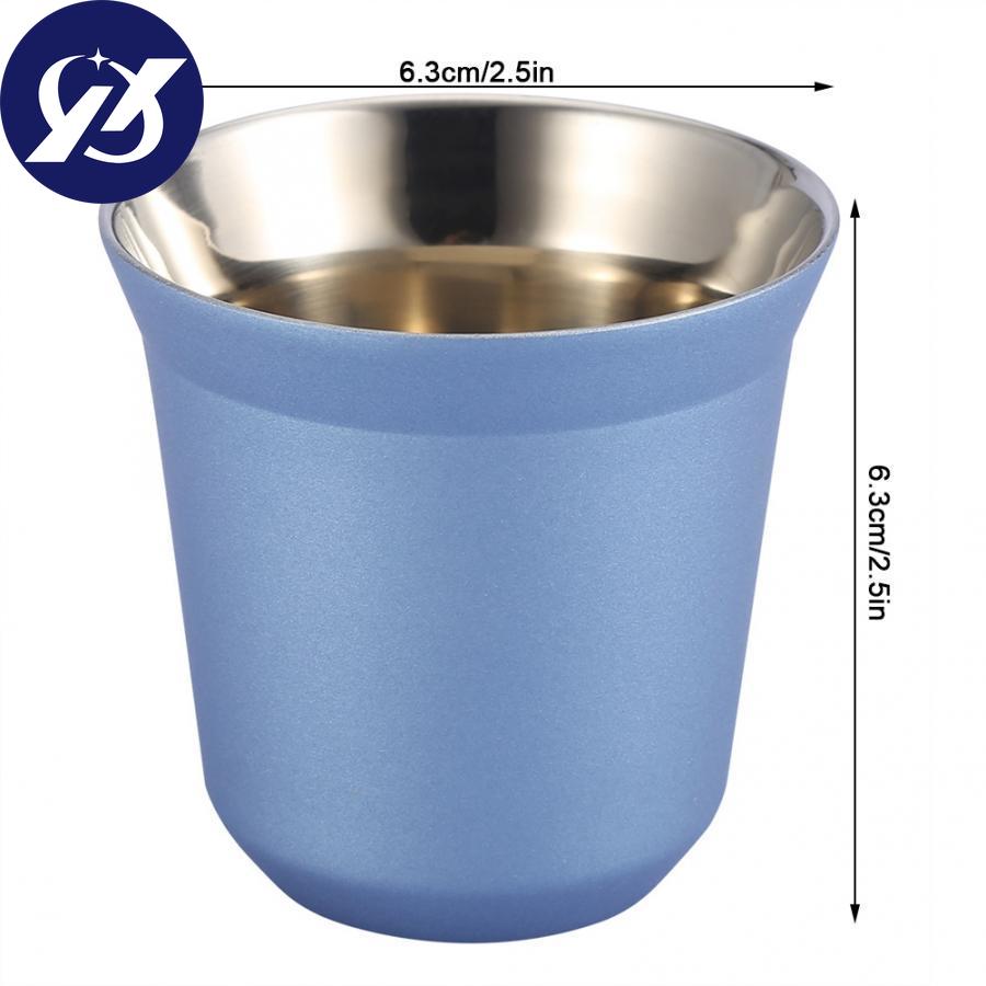 85ML Reusable Coffee Mug Double Wall Stainless Steel Tea Coffee Cup Whiskey Milk Mugs Outdoor Cup