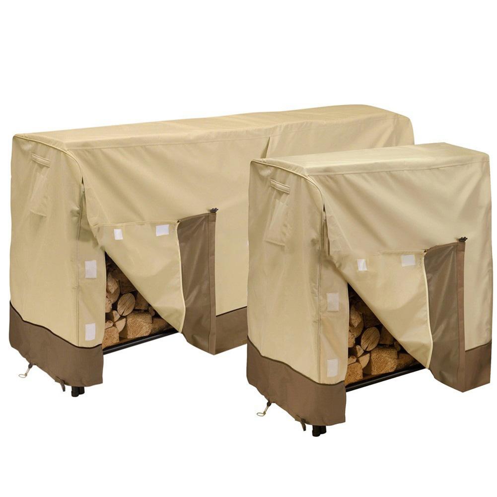 210D Oxford Cloth Firewood Shed Cover with Water Resistant Coating and Ventilation Holes Suitable for Outdoor Use