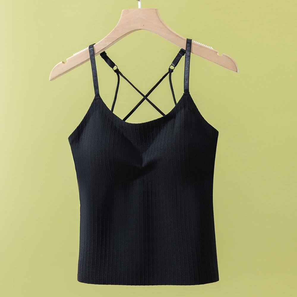 Výstřih do V tílko Pruhovaný úplet Halter Crop Tops Ženy Léto Camis Hrudní vložka Košilka Móda Ležérní Trubice Dámská Ustřižená vesta bez rukávů