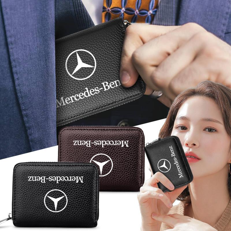 Genuine Leather Car Drivers License ID Card Passport Card Wallet For Mercedes-Benz AMG C500 C200 C300 A B C E GLA CLA GLK GL ML GLE W204 W205 W203