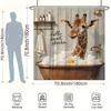 "Giraffe & Ente Duschvorhang für die Badewanne - Polyester, Waschbar, 6-12 Haken, Hello Sweet Cheeks Design, Modische Badezimmerdeko"