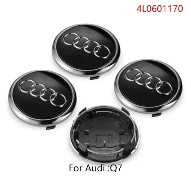 For Audi  A5 4Pcs 60/61/68/69/77/135mm Car Wheel Hub Caps Center Rim Cover Badge Decoration Accessories For Audi A4 A5 A6 A7 A8 Q5 Q7 Hubcap