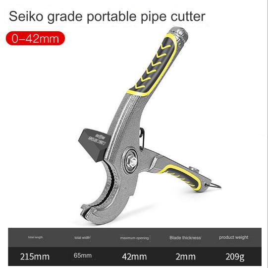 Pipe Cutter 42mm-75mm Aluminum Alloy Body Ratchet Scissors Tube Cutter PVC/PU/PP/PE Hose Cutting Hand Tools