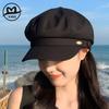Small Octagonal Hat Female Spring Summer British Retro Painter Beret Versatile Cap Thin