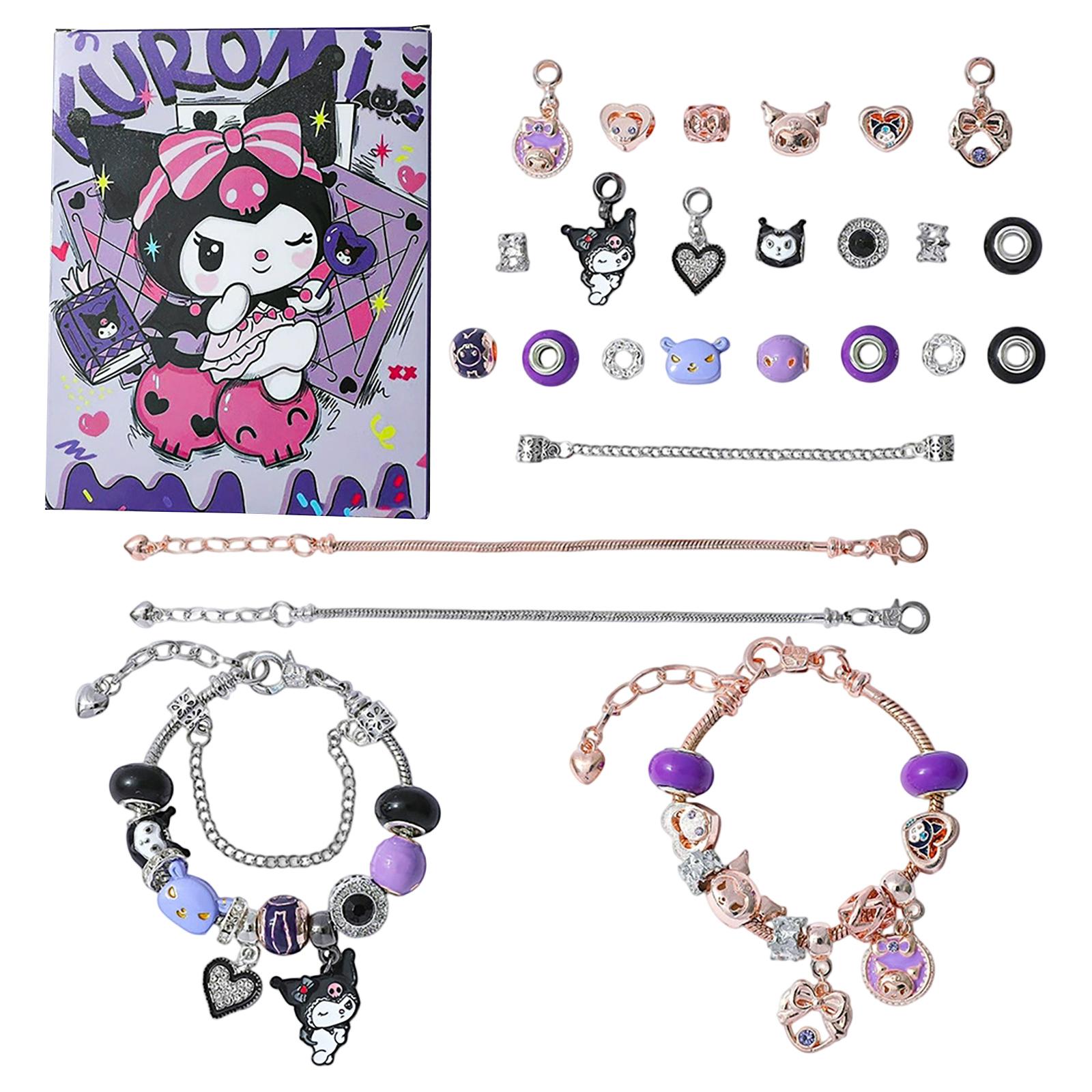 

Подарки с адвент-календарем, набор для изготовления браслетов своими руками для детей и взрослых, рождественский календарь обратного отсчета на 24 дня, ювелирные подарки One Size