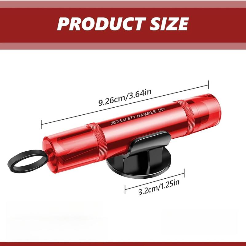 2-in-1 Multifunctional Escape Hammer, Mini Portable Emergency Tool, Seat Belt Cutter, Car Safety Hammer, Car Window Breaker