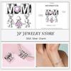 copper Charm Compatible With Bracelets Do It Yourself Jewellery Making Pink Zircon Authentic Red Blue Charm Bead Charms Ideal For Women Wedding Birthd