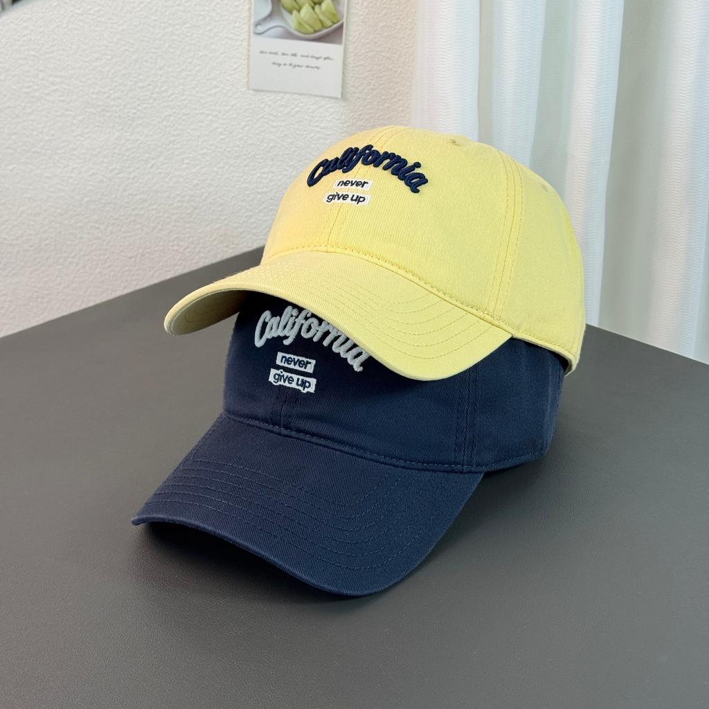 Fashion Hat Big Head Circle Letter Embroidery Soft Top Baseball Cap Califor American Men's and Women's Fashion Casual Face Duck Tongue
