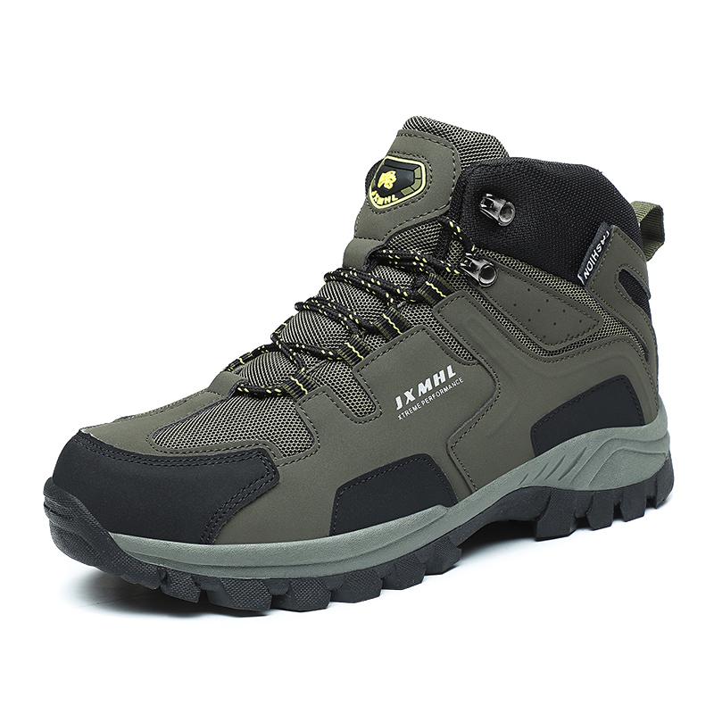 Men's High Top Outdoor Hiking Shoes Safety Footwear Outdoor Work Men's Shoes Anti slip and Wear-resistant Casual Sneaker