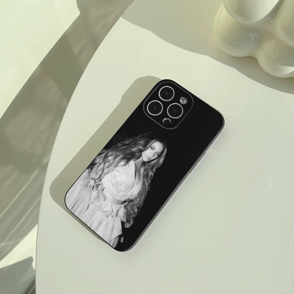 Music legend-B-Beyoncé Phone Case For iPhone 17,16,15,14,13,12,11 Pro Max,16Plus,XS Lightweight and Practical Soft Black Cover