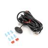 Wsays Dual Color Amber White Light Bar Wiring Harness Kit 2 Leads with Relay Push Button Switch Compatible with 12V Vehicles Truck, ATV, UTV,