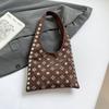 European American Fashion Tote Bags Stylish Shoulder Bags With Studs Dots New Suede Handbags Versatile Solid Color Commuter Bags