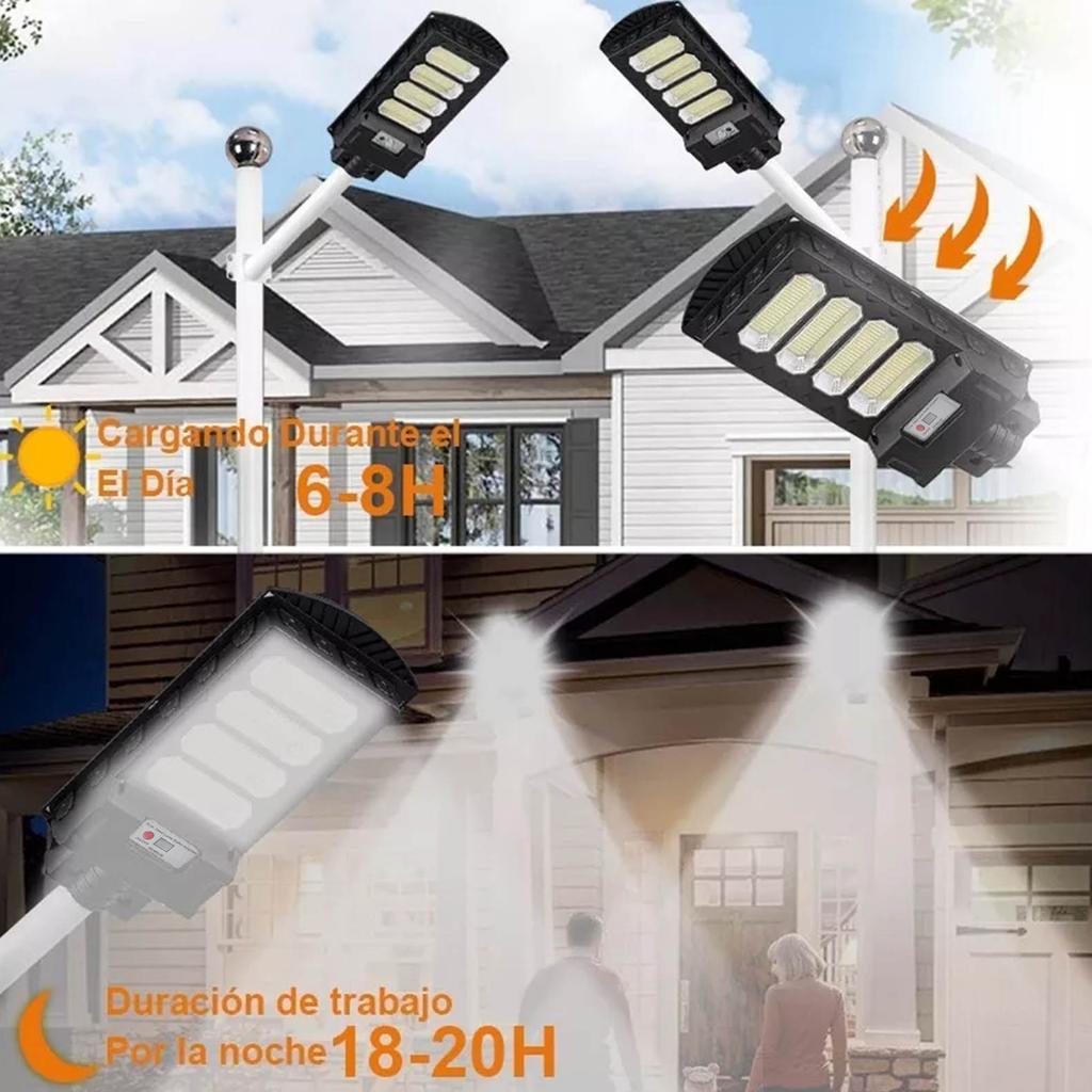 Solar-Straßenleuchte IP65 Wasserdicht Wetterfest LED Außen-Sensorlampe für Garten Terrasse 200W