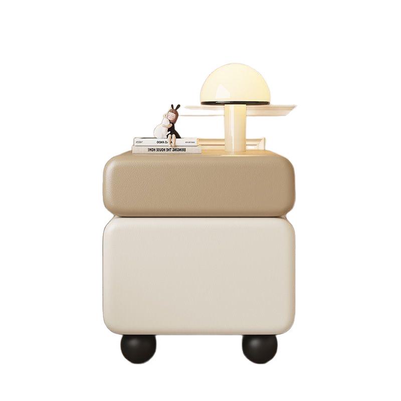 2025 Modern Medieval Solid Wood Bedside Table - Creative, Simple, and Luxurious High-End Storage Cabinet