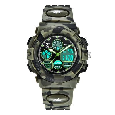 Armbanduhr Jungen Sportuhr Outdoor Multifunktional Wasserdicht Alarm Datum Tagesanzeige Dualzeit LED Analoganzeige Mädchen Jungen Digitaluhr Kinder