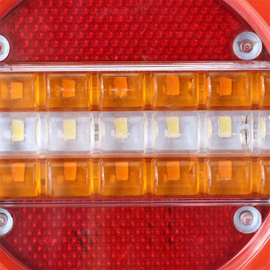 2 Pcs Trailer Van Truck LED Tail Light Flowing Turn Signal Lamp Brake Stop Light