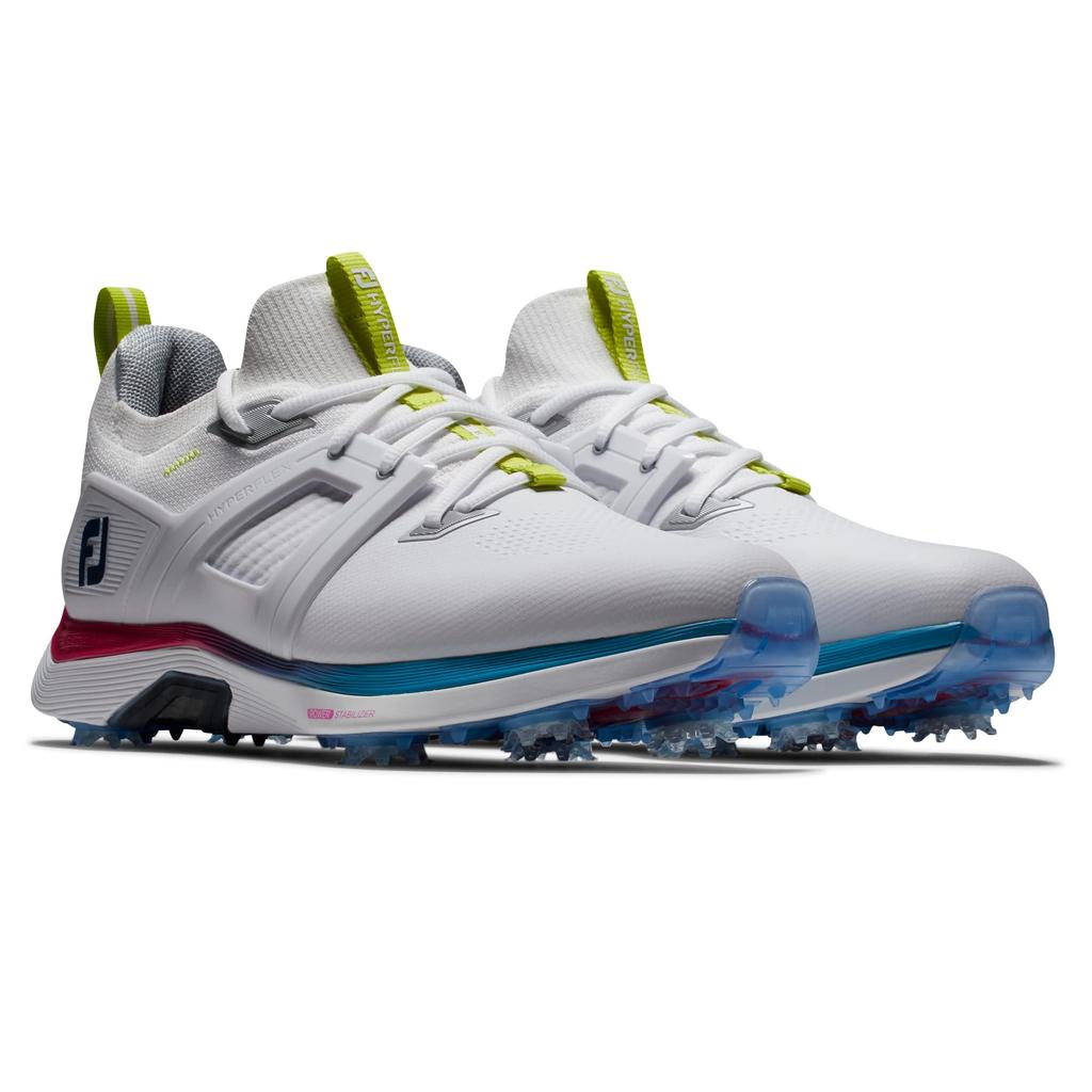 FootJoy Hyperflex Carbon Laced Golf Shoes, Men's, 51124J, White/Blue, Size 27.0 Cm, 3E